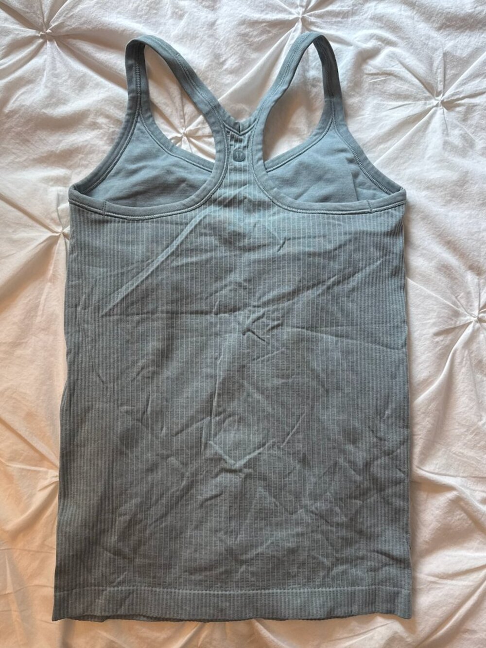 Lululemon Ribbed Racerback Tank — Sage/Grey — Size 6 - Picture 3 of 6